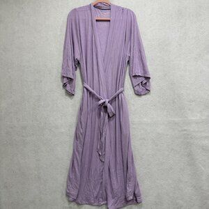 Body Love Basics Robe Womens 2XL Lavender Purple Lightweight Belted Pockets Soft